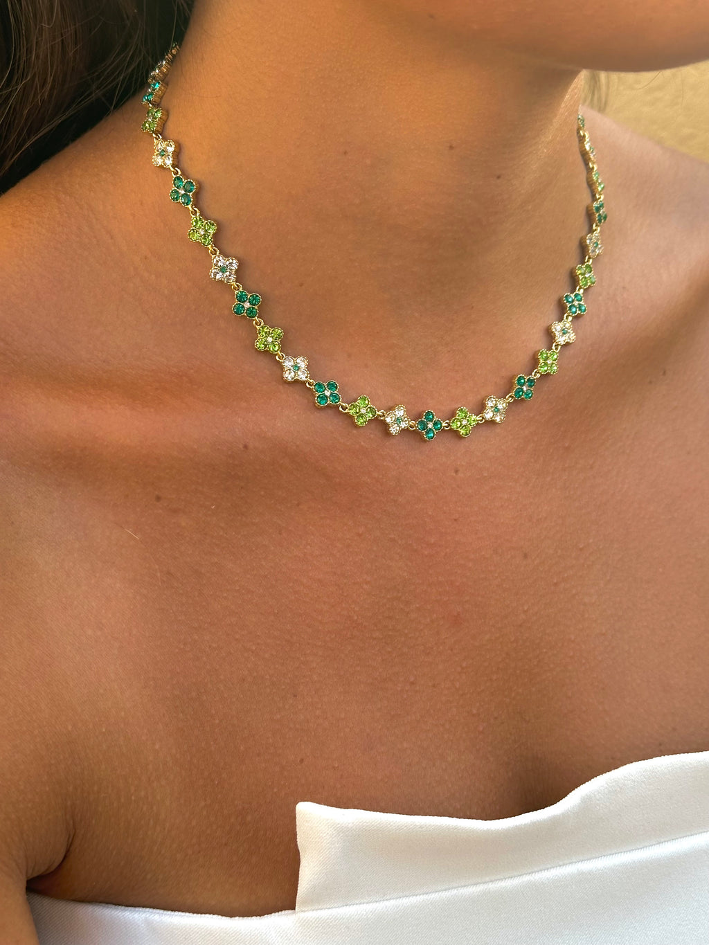 Collier Clover Green