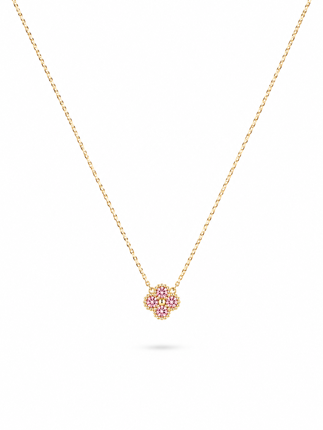 Collier trèfle Pink