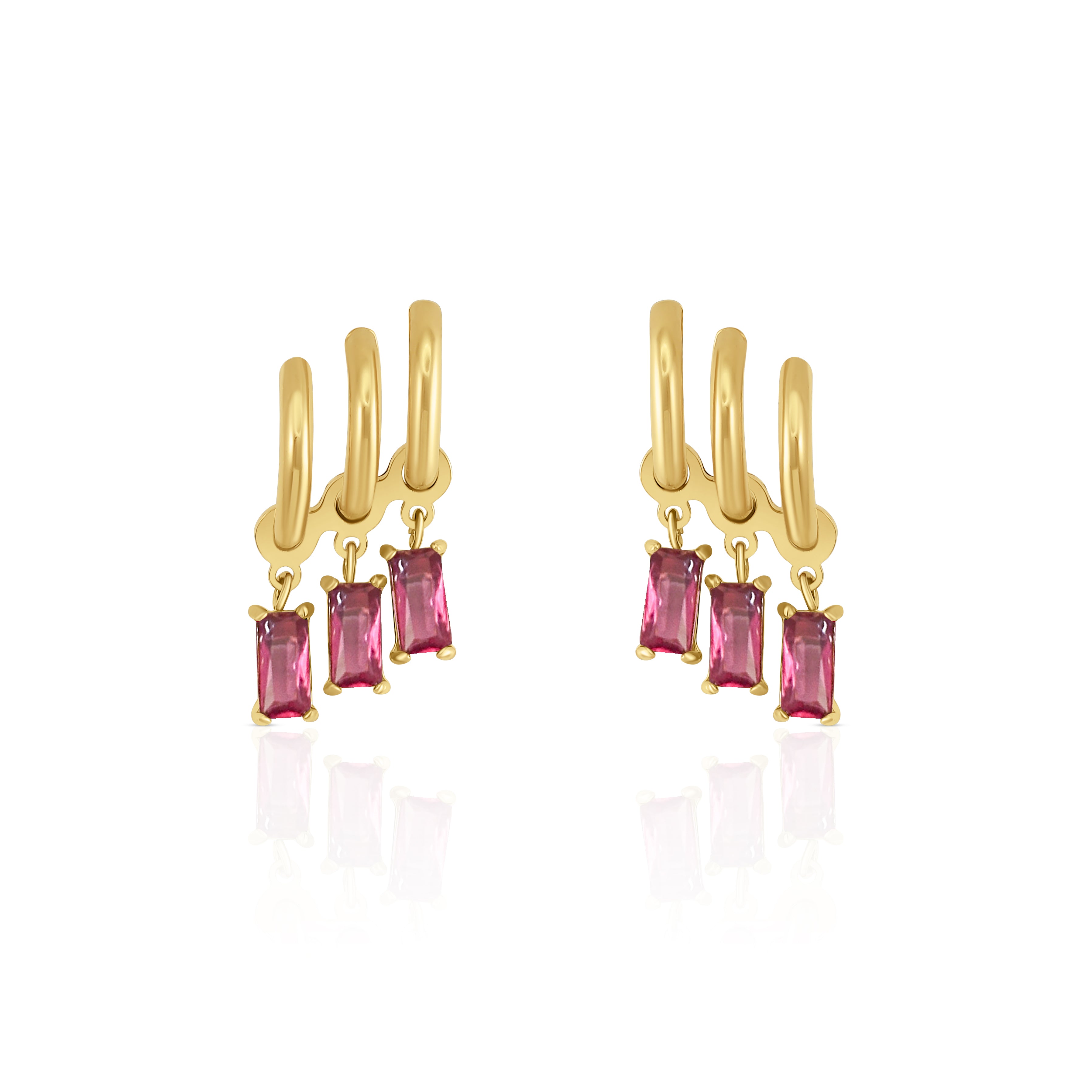 Boucles charms rose