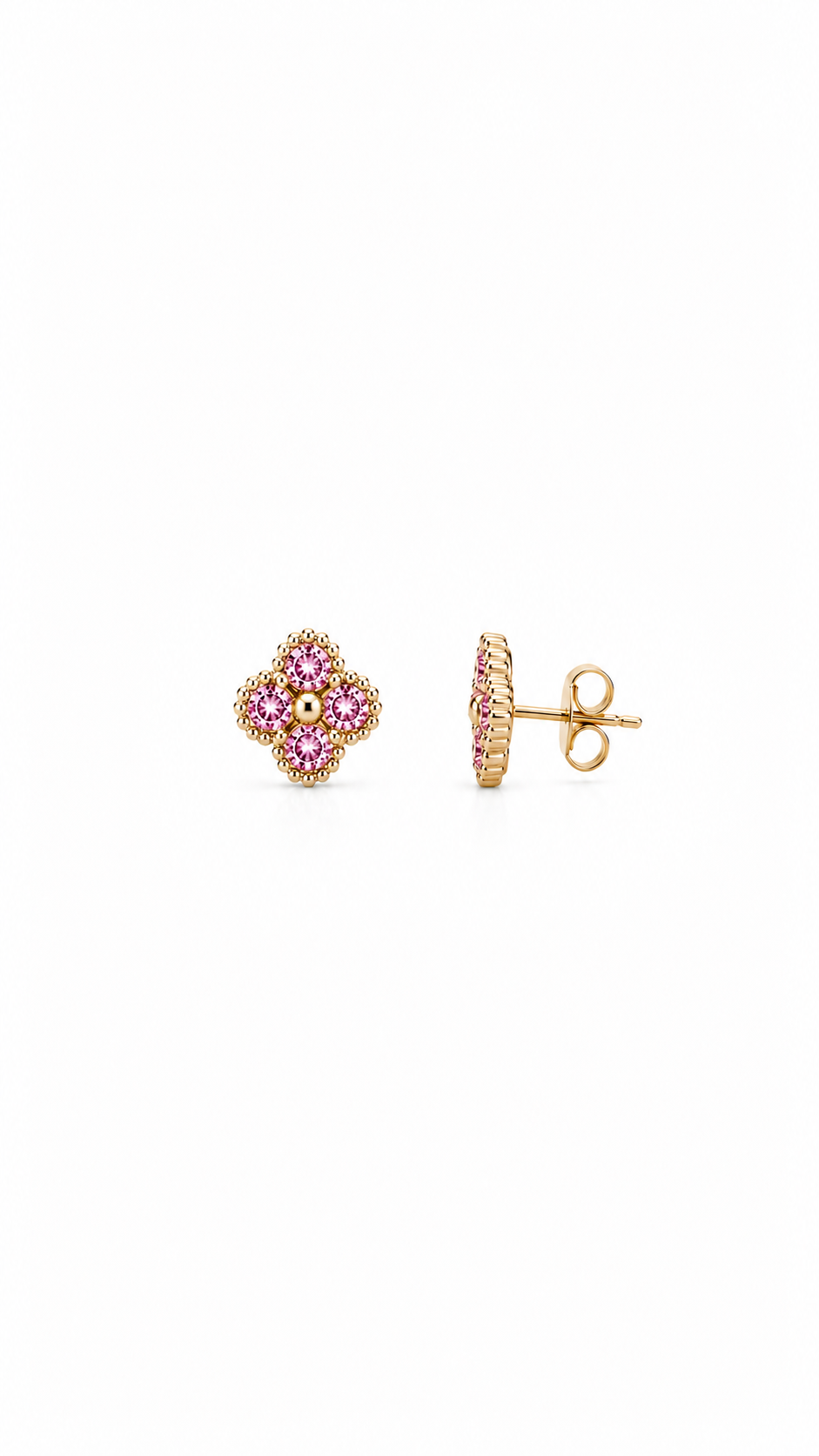 Boucles Clover Puce Pink