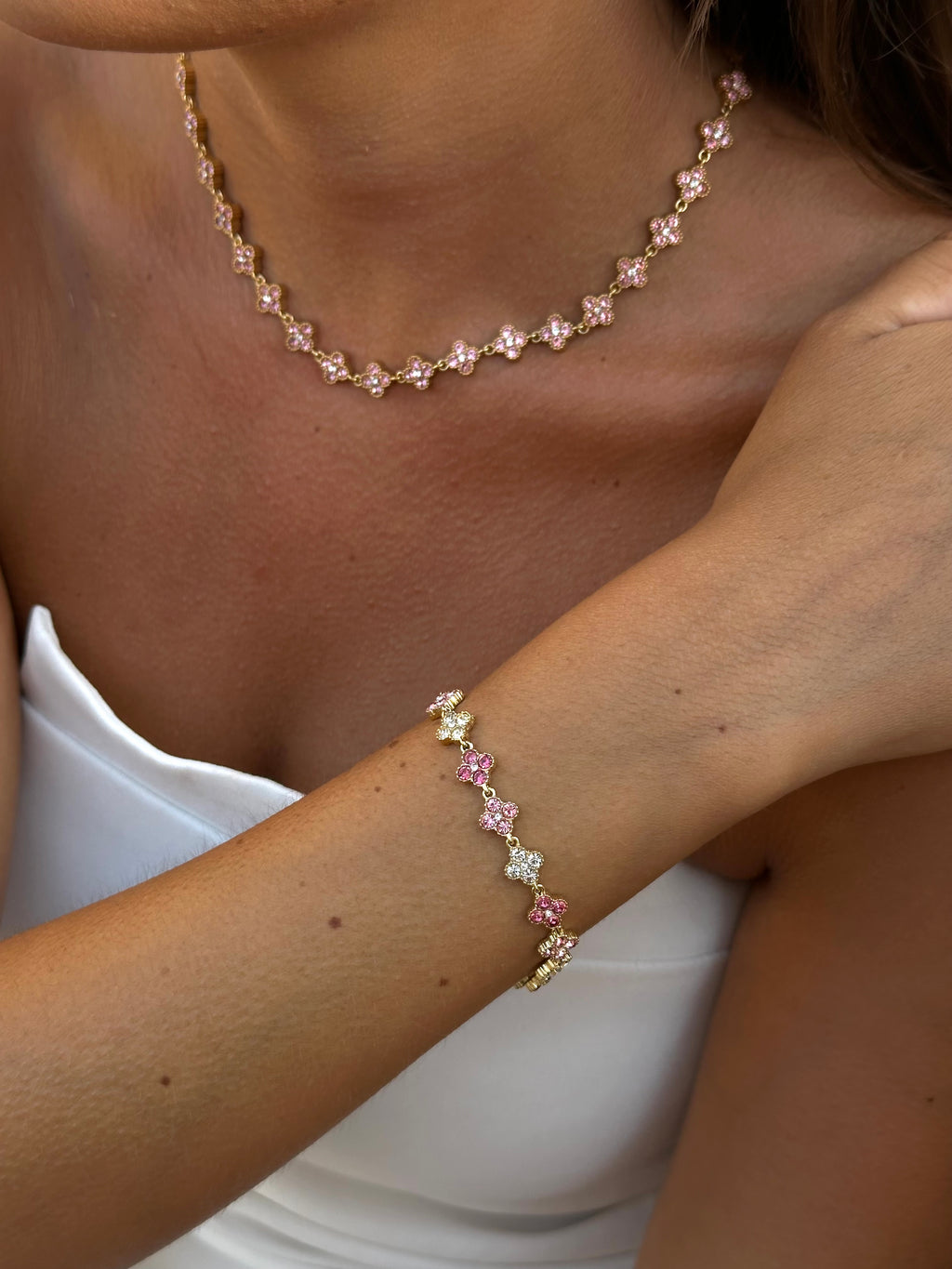 Collier Clover Pink