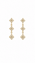 Boucles d’oreilles pendantes trèfles