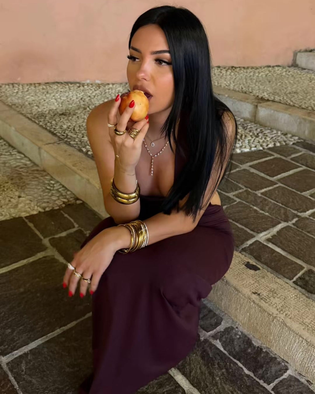 Collier double pear