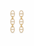 Boucles d’oreilles mailles marine