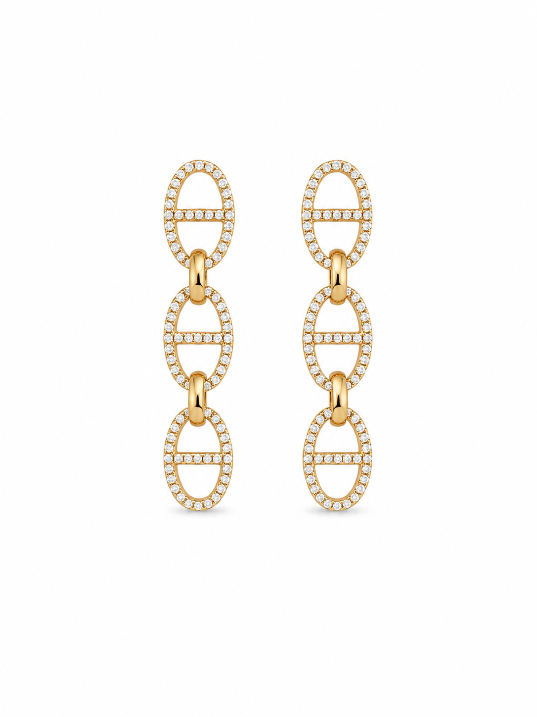 Boucles d’oreilles mailles marine