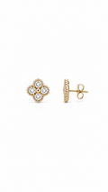Boucles Clover puce gold