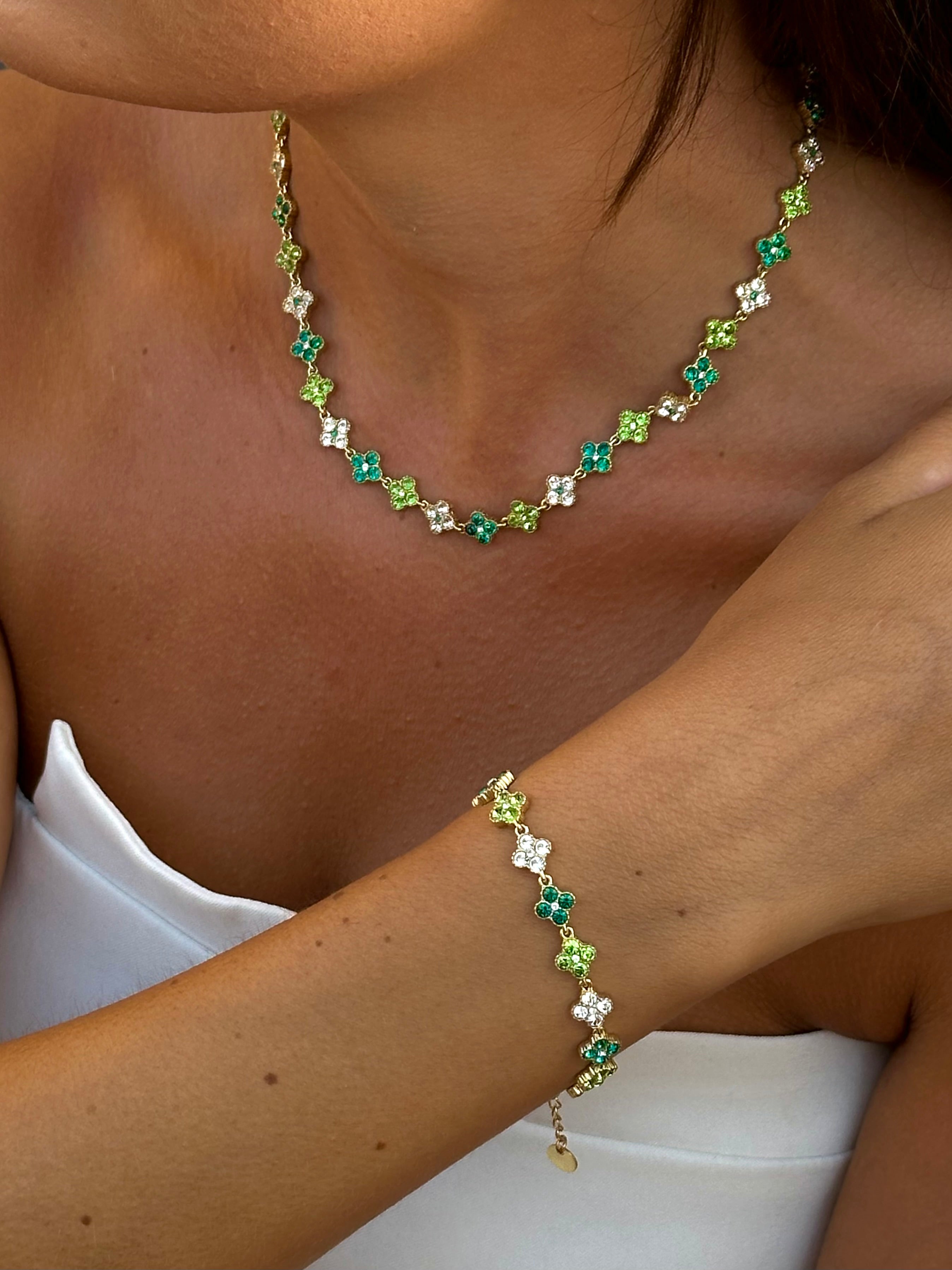 Bracelet Clover Green